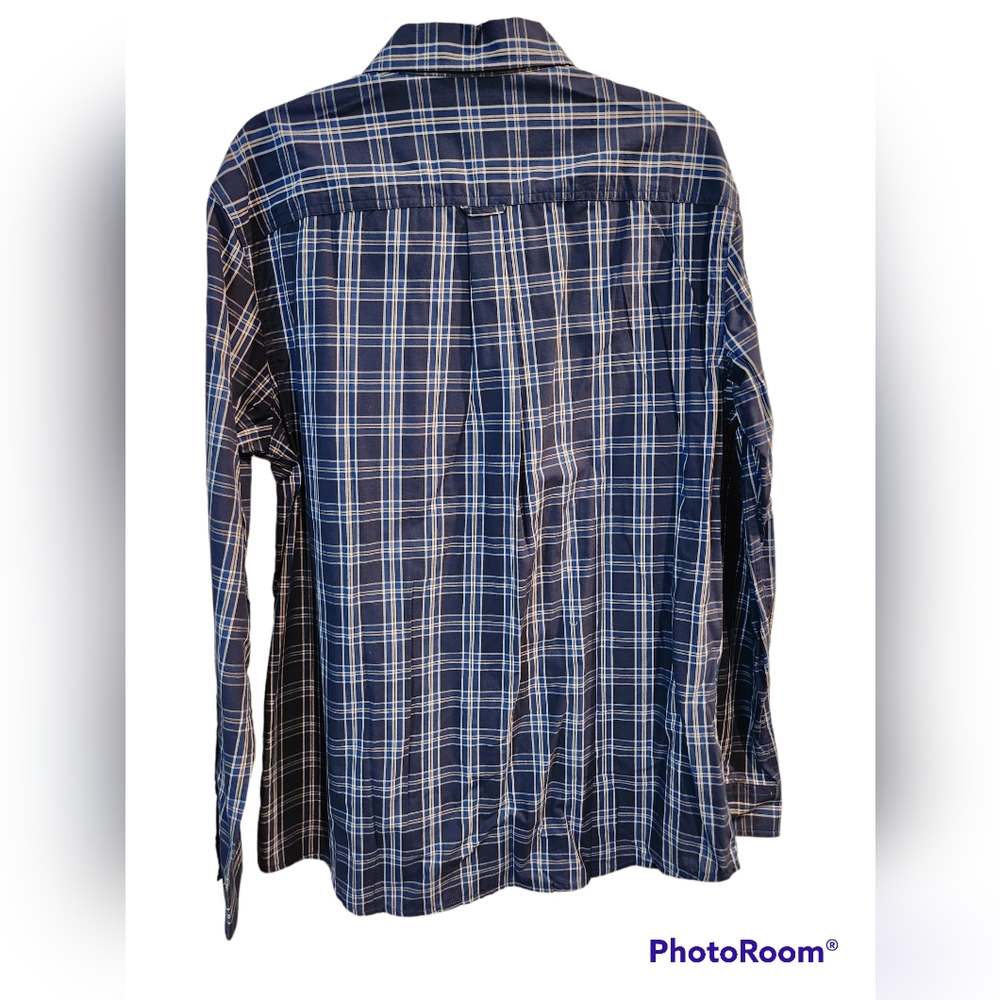 NWT CHAPS size Large. Easy care easy wear. Blue plaid. - Picture 2 of 6